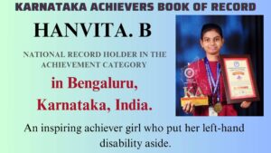 HANVITA. B -An inspiring achiever girl who put her left-hand disability aside.